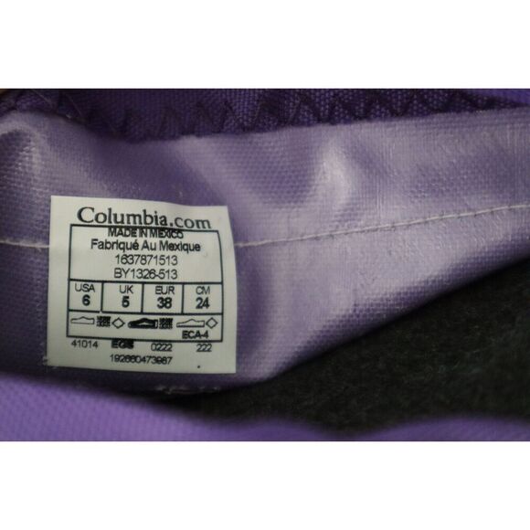 Columbia Big Kids' 6 Women's 7.5 Purple Columbia Powerbug Plus II Winter Boots - Picture 6 of 11